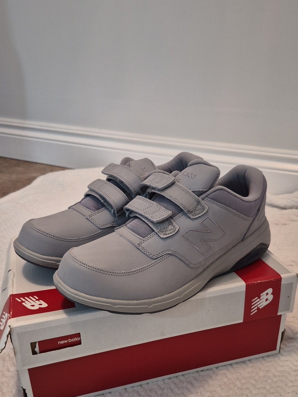 New Balance Men’s Hook-and-Loop Sneakers - Gray